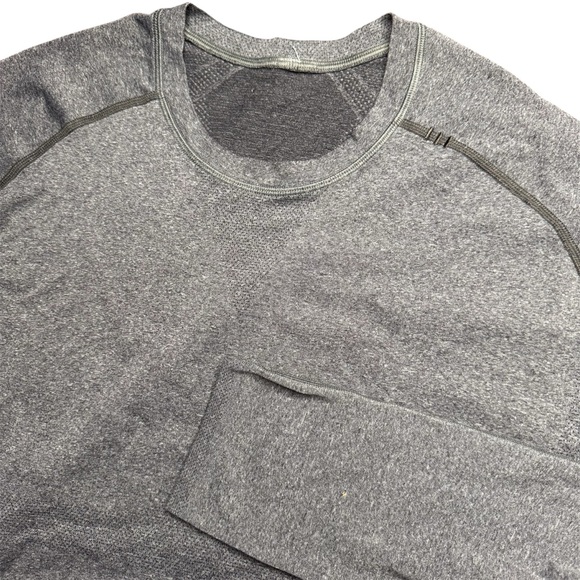 Lululemon Men XL Gray Metal Vent Tech Long Sleeve Gym Active Mens Performance - Picture 1 of 7